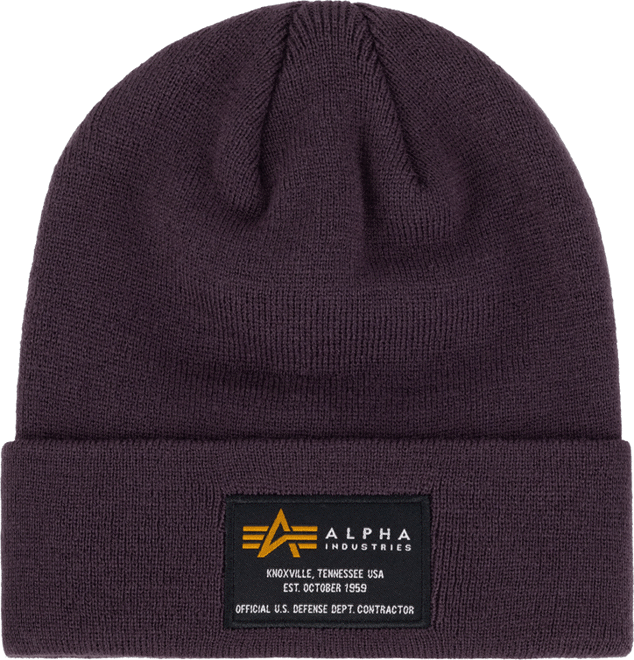 Alpha Industries Čepice Crew Beanie švestková