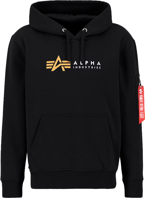 Alpha Industries Mikina Label Hoody pastel grey XXL