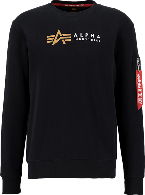 Alpha Industries Svetr Label Sweater černý XL