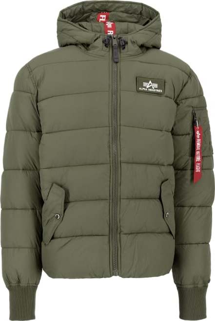 Alpha Industries Bunda Hooded Puffer FD zelená tmavě 3XL