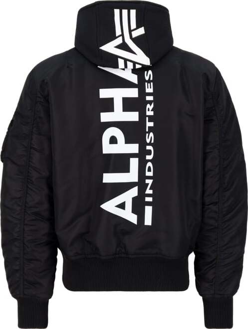 Alpha Industries Bunda MA-1 ZH Back Print černá | bílá 3XL